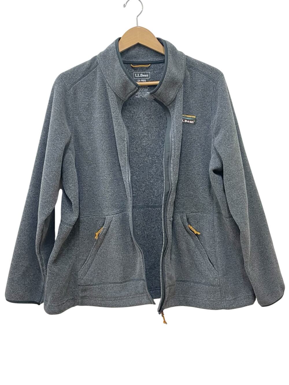 L.L. Bean Women's Mountain Classic Fleece Jacket Size 1X in Charcoal Heather